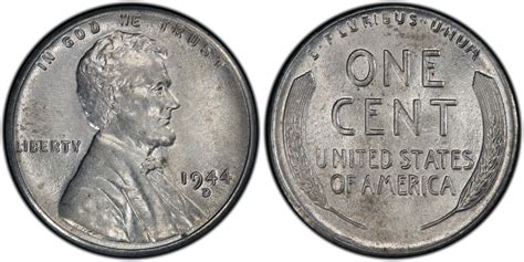 1944 one cent steel penny